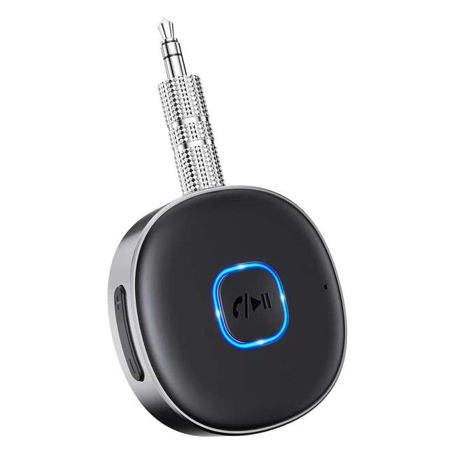 MOHARD Car Bluetooth 3.5mm Aux Adapter Mini Bluetooth 5.3 Vehicle Amplifiers - Handsfree Calls, 16H Playtime