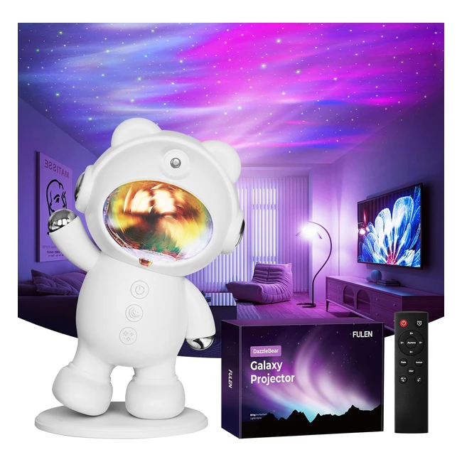 Fulen Galaxy Projector Night Light LED Lights for Kids Room Decor Gift - White