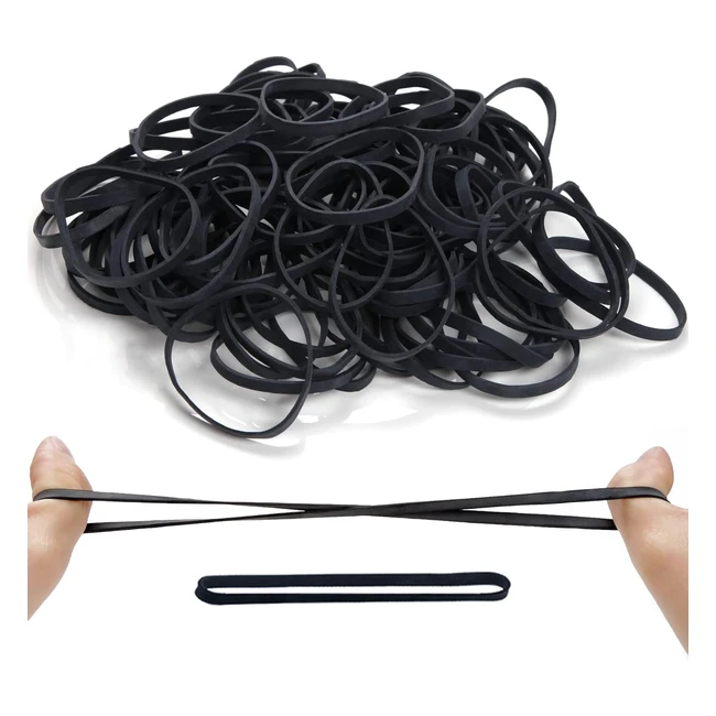 100pcs Heavy Duty Rubber Bands 100x5mm - Strong Elastic Bands for Home Office Sc
