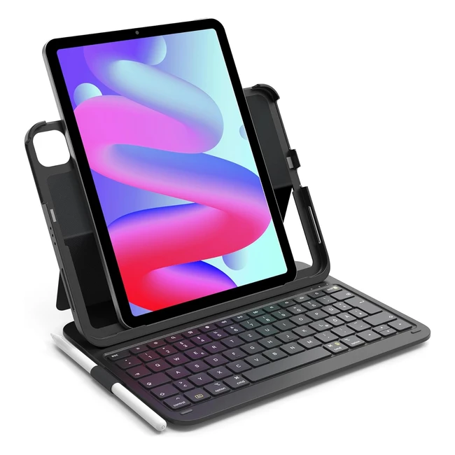 Inateck iPad 10 Generation Hülle mit Tastatur - Ultraleichte Tastatur Hülle für iPad 10 Gen 2022, iPad Air 5 2022, iPad Pro 11 4321 - QWERTZ mit Stifthalter BK2007