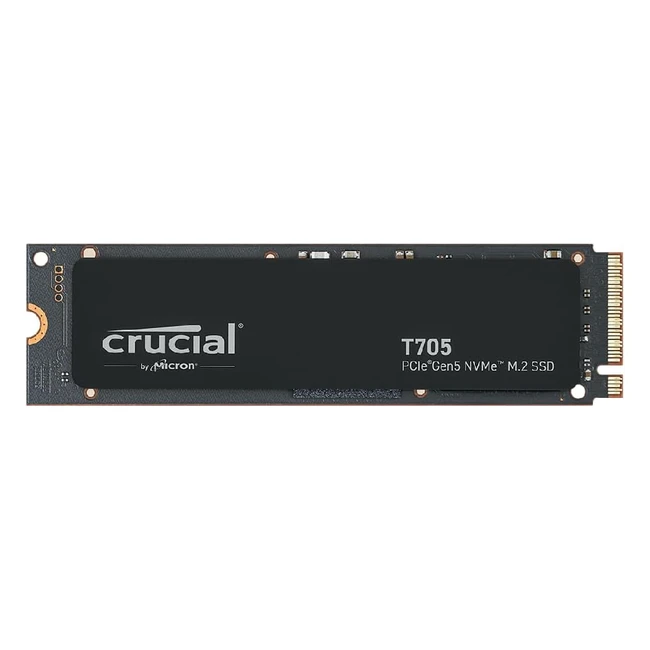 Crucial T705 1TB SSD PCIe Gen5 NVMe M.2 Internal Gaming SSD CT1000T705SSD3