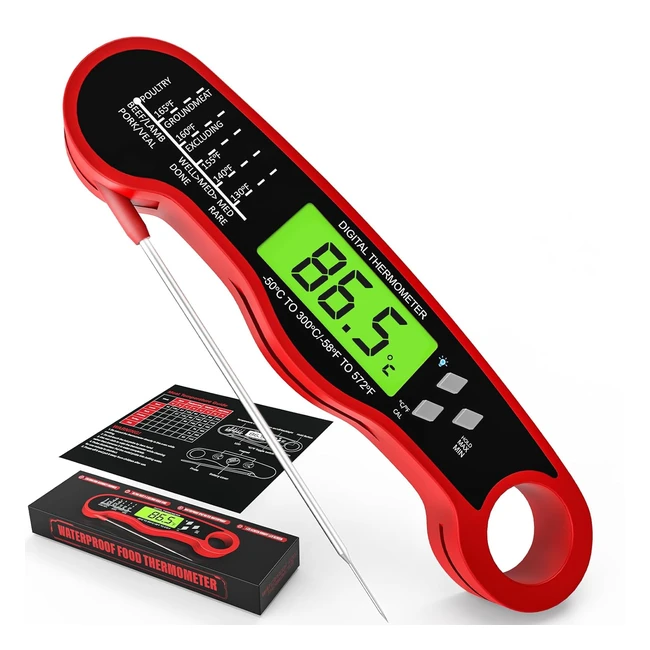 Awlkim Digital Meat Thermometer Probe Fast Instant Read - Cooking Candy Making Grill Waterproof Kitchen Thermometer