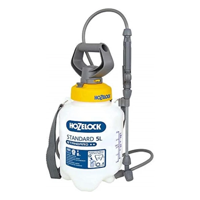 Hozelock 4230 0000 Standard 5L Drucksprher - Verstellbarer Tragegurt - Transpa