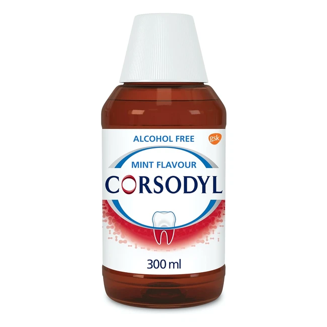 Corsodyl Gum Disease Treatment Mouthwash - Alcohol Free - Mint Flavour - 300ml