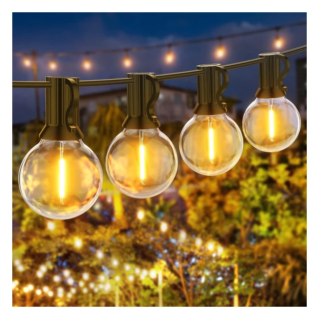 Guirnaldas Luces LED Exterior 18m60ft - Cadena Luminosa 301 Bombillas Impermeabl
