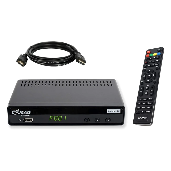 Comag SL65T2 DVB-T2 Receiver Freenet TV Full HD PVR Ready Digital 1080p HDMI Scart Media Player USB 2.0 12V