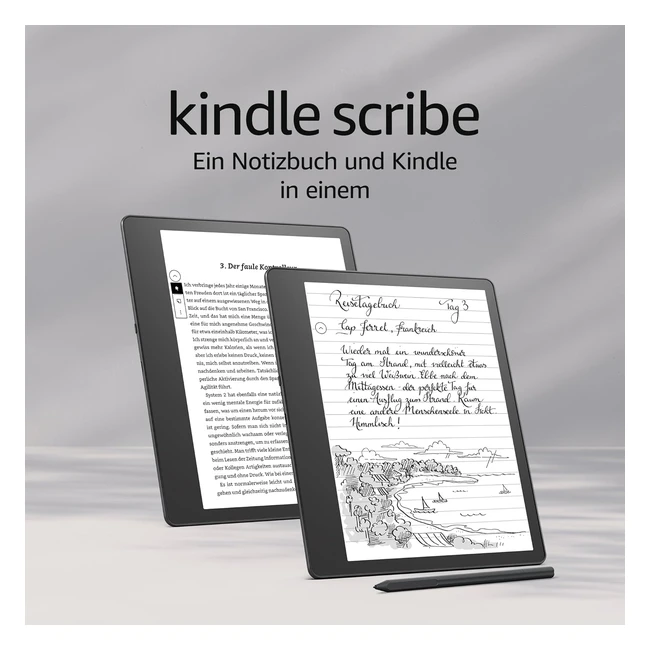 Kindle Scribe - Das erste Kindle zum Lesen und Schreiben, 10,2 Zoll 300 ppi Paperwhite Display, inkl. Premium Stift, 16 GB