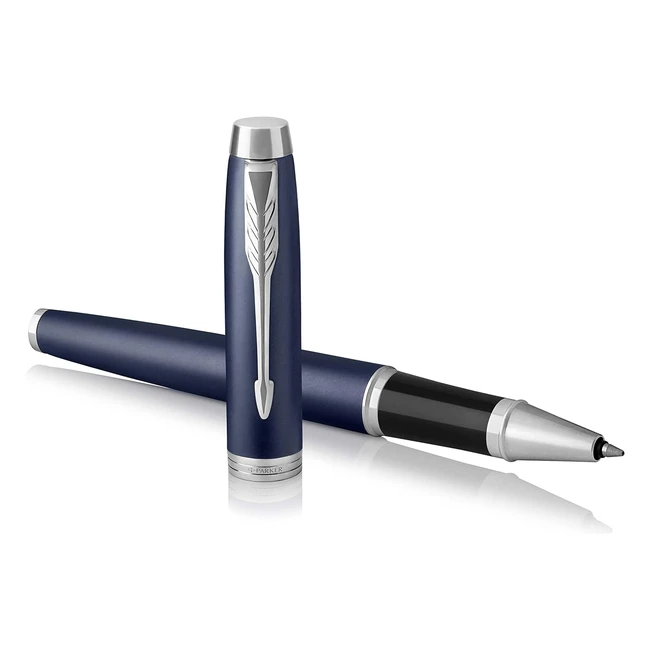 Parker IM Rollerball Pen Matte Blue Fine Point Black Ink - Sleek Design & Smooth Writing