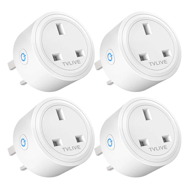 Smart Plug Alexa Plugs 4 Pack - WiFi Outlet Smart Plugs with Remote Control and 