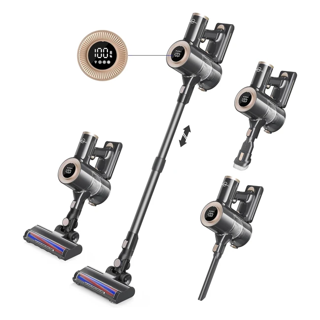 Aspirateur Balai Sans Fil Movell 300W 28kPa LED Autonomie 55min 15L