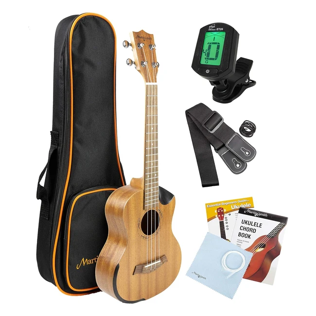 Martin Smith Premium Tenor Ukulele - Design Ergonomico - Corpo in Mogano Sapele 