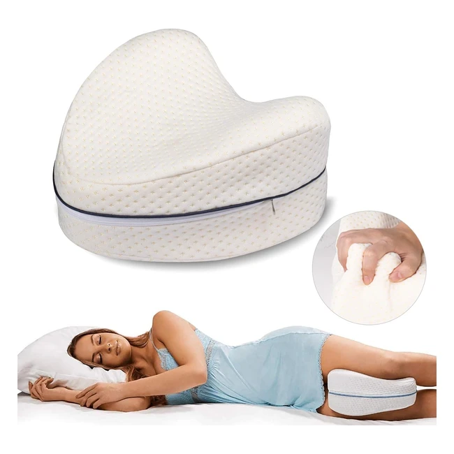 Dioxide Coussin Genou Ergonomique Mousse Mémoire - Soutien Optimal Confort Sommeil