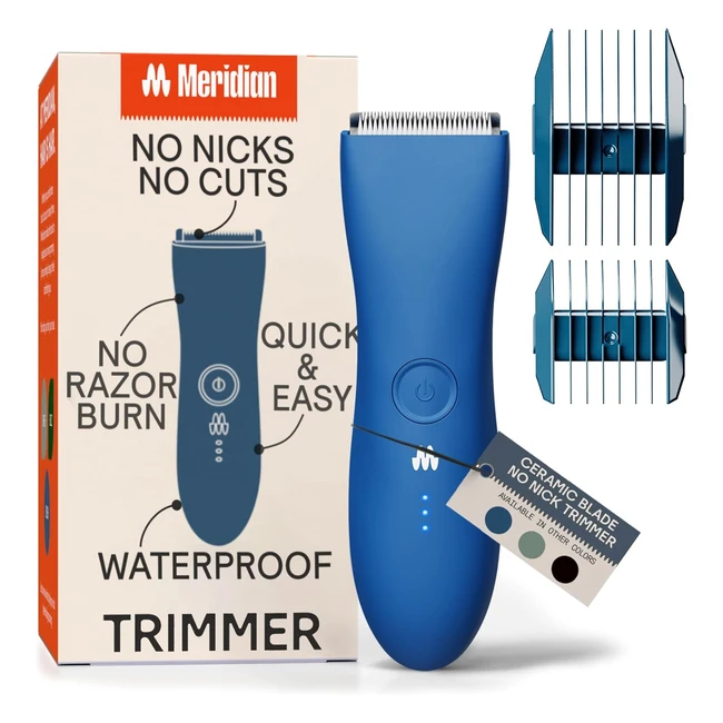 Meridian Body Hair Trimmer for Men and Women - 6000 Strokes per Minute - Antiknick Shaving Guards - Pioneering Inclusive Grooming