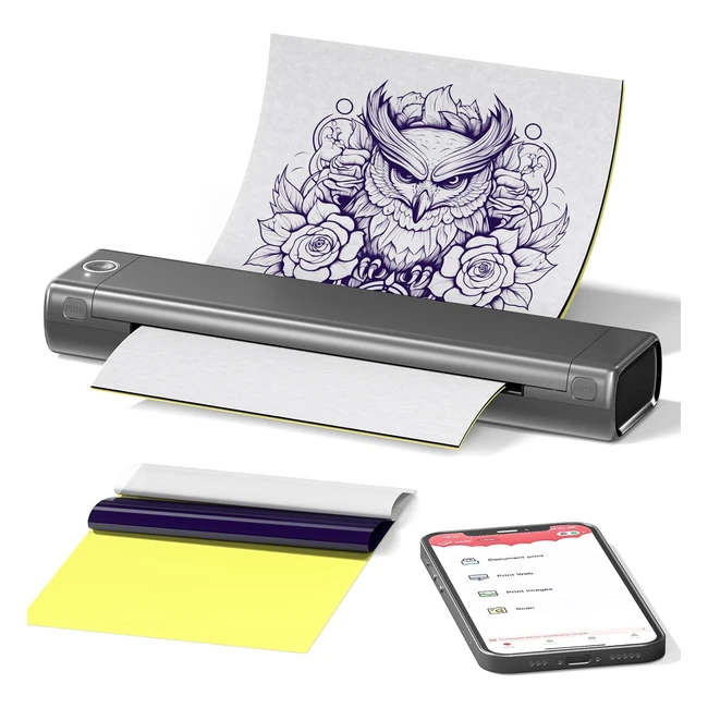 Stampante Stencil Tattoo Itari M08F - Design Leggero e Wireless - Bluetooth - St