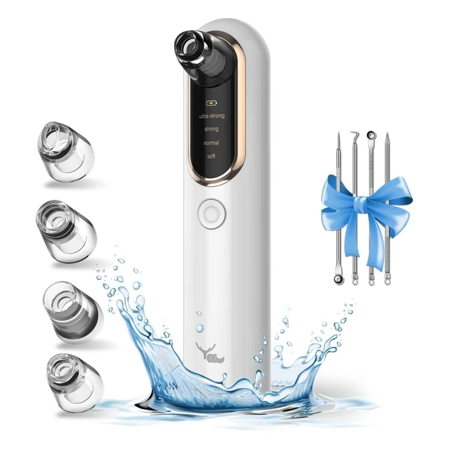 YCCU Blackhead Remover Vacuum Tool | 4 Suction Probes | Rechargeable Pore Cleaner