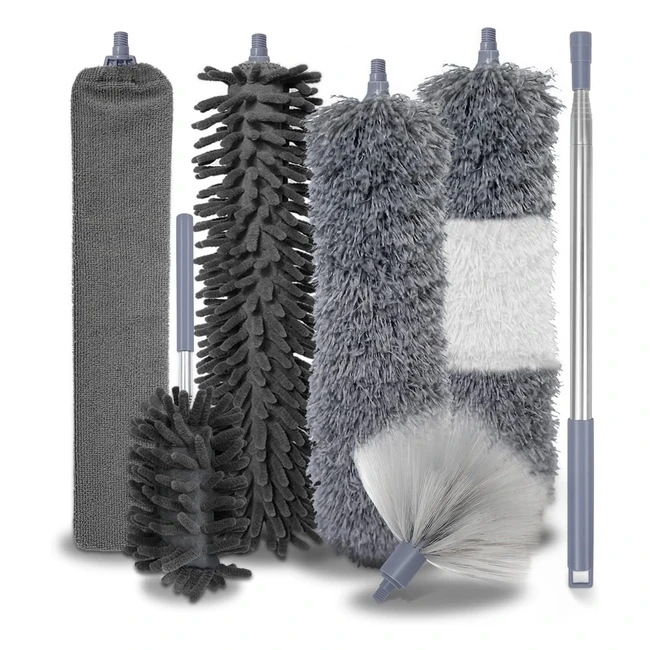 Plumeau télescopique brosse poussière chevet poignée acier inoxydable lavable