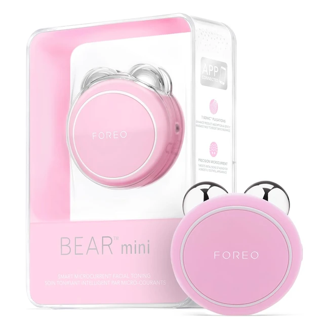 FOREO Bear Mini Pearl Pink - Smartes Mikrostrom-Gesichtsstraffer fr gezieltes 