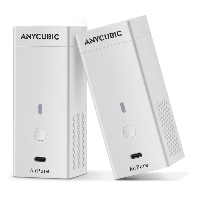 Anycubic Mini Purificateur d'air Lot de 2 Ultra Silencieux et Léger - Filtre Charbon Actif Haute Densité