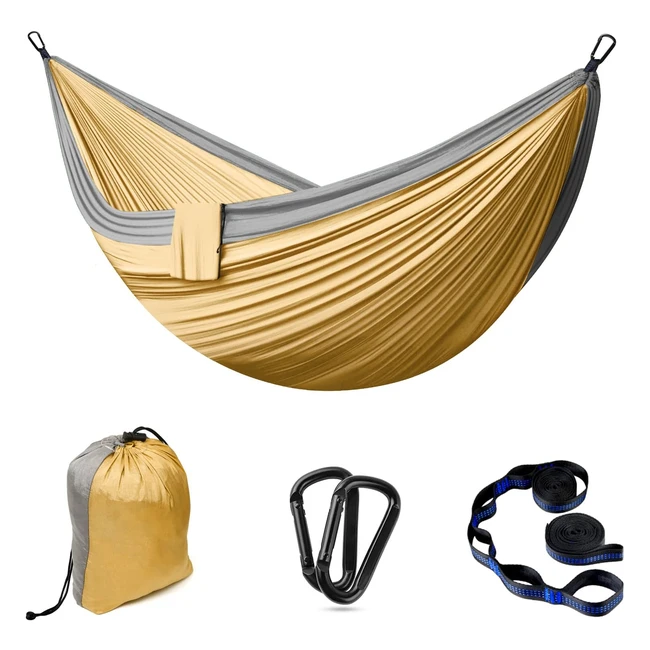Hamaca Ultraligera para Camping 2 Personas 300x200 cm - Porttil y Resistente -