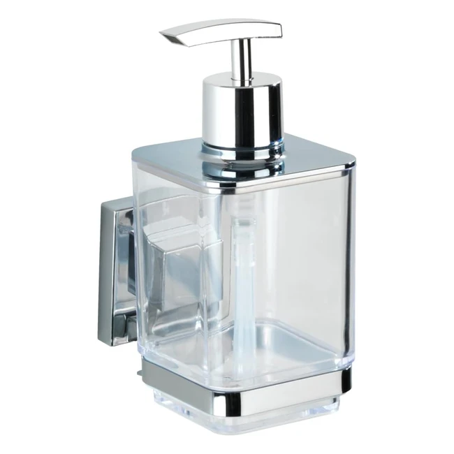 Distributeur de Savon Wenko Quadro en Acier Inox 034L - Fixation VacuumLoc - Brillant