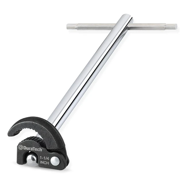 DURATECH 11 Basin Wrench Sink Wrench Adjustable Tap Nut Spanner - Capacity 38 to 114 - Fix Back & Union Nuts