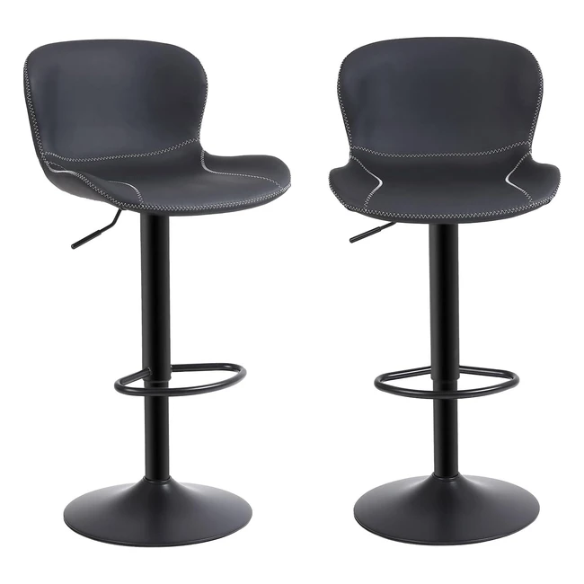 Taburetes Altos de Cocina - Juego de 2 - YouHauChair - Piel Sinttica - Regulab