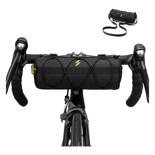 Rockbros Bolsa Manillar Bicicleta Gran Capacidad Multifuncional Negro