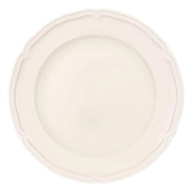 Plato Llano Villeroy  Boch Manoir 26 cm Porcelana Premium Blanco - Ideal para C