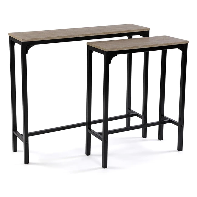 Versa Doncaster - Consolle Ingresso Tavolo - 80x25x95 cm - Legno e Metallo - Nero