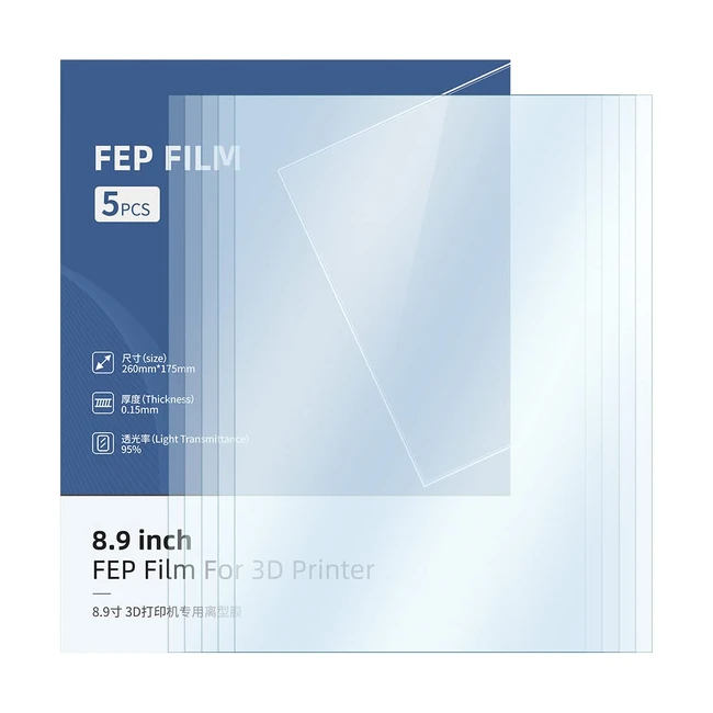 Film FEP AnyCubic 5 pcs pour imprimante 3D - Rsine Photon Mono X - S89 pouces