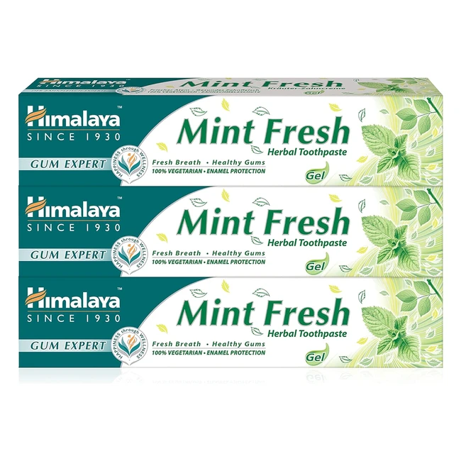 Himalaya Mint Fresh Herbal Toothpaste Gum Expert 75ml Pack of 3