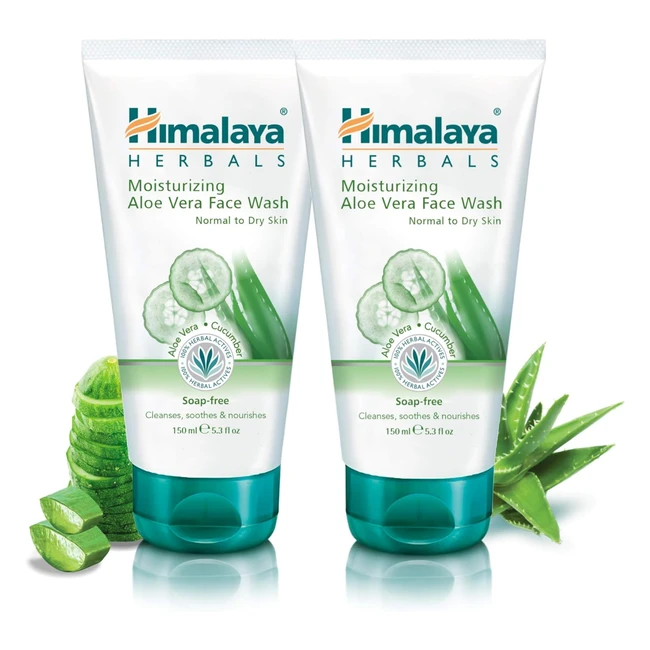 Himalaya Aloe Vera Face Wash 150ml Pack of 2 - Cleanses Soothes Nourishes Skin