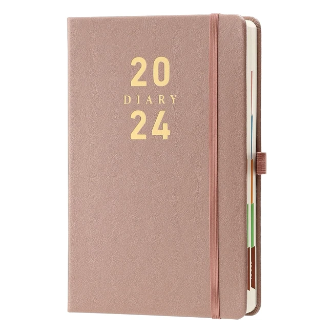 MLJTOYO 2024 Diary A5 Day to Page Planner 2024 Jan-Dec Weekly Productivity