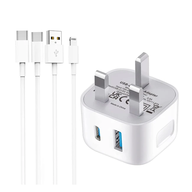 Apple iPad Fast Charger Plug and Cable USB Type C Fast Charging 20W for iPad Pro