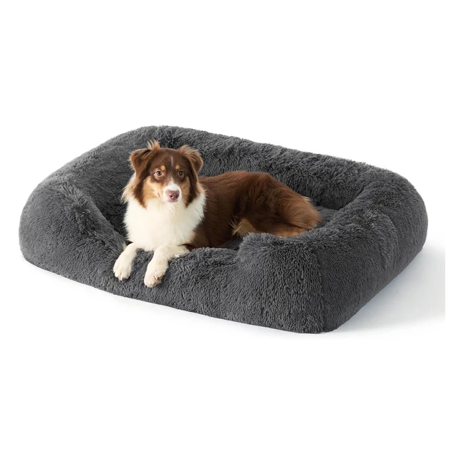 Bedsure Fluffy Dog Bed XL 106x76x20cm - Orthopedic Support  Enhanced Comfort - 