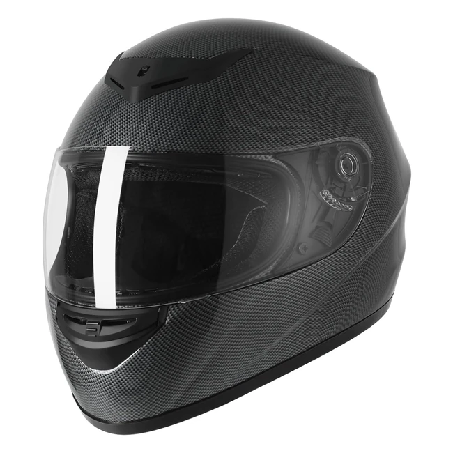 Casco Integral Favoto para Moto - Certificado ECE - Fibra de Carbono - Transpira