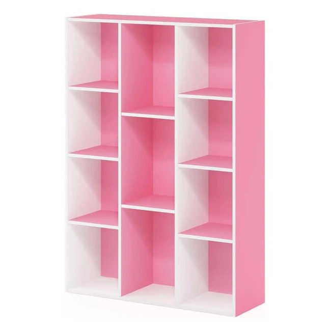 Bibliothque rversible Furinno 11 cubes roseblanc - Design lgant et fonc