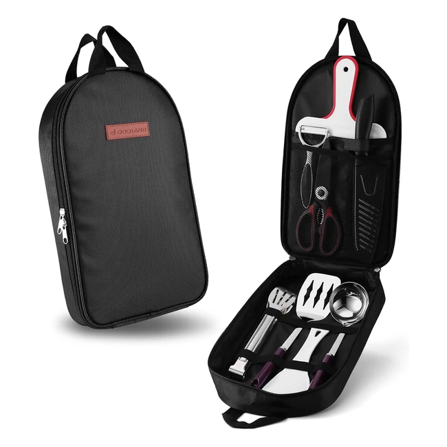 Juego de Cocina Odoland para Acampar - Utensilios de Cocina 8 en 1