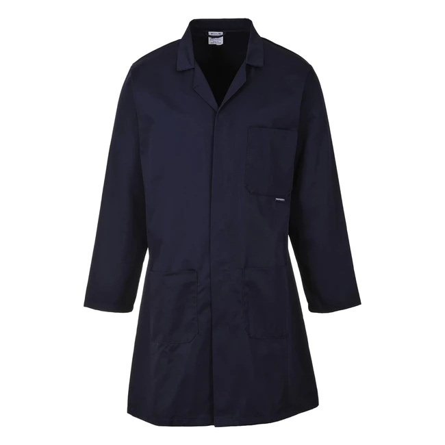 Portwest 2852 Lab Coat Navy 3XL Hard Wearing Workwear