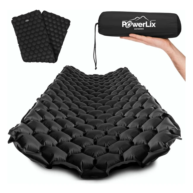 Powerlix Camping Mat Inflatable Sleeping Mat Ultralight Sleeping Pad Compact Lig