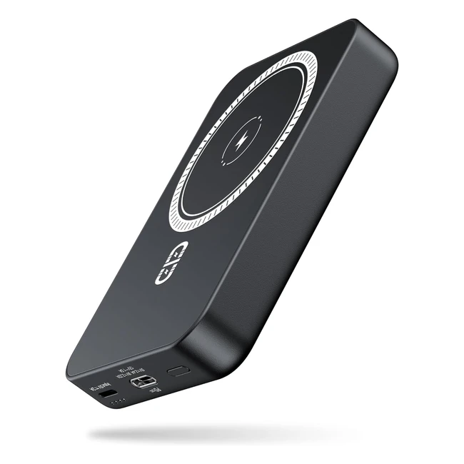 Batera Externa Power Bank Magntico 10000mAh Wireless Powerbank 20W PD USB-C 