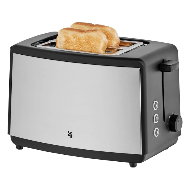WMF Bueno Edition 800 W Toaster Doppelschlitz mit Warmhalterost und 7 Röststufen in mattem Edelstahl