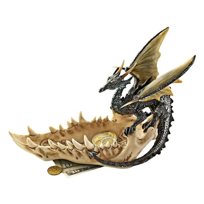 Piatto Drago Design Toscano 9x23x165 cm - Pietra Stroncata Fatto a Mano