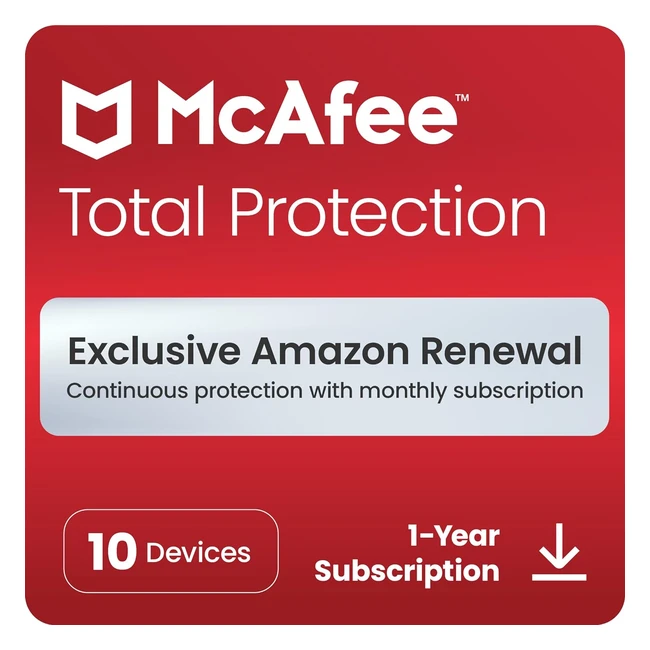 McAfee Total Protection 2024 10 Devices Antivirus VPN Parental Controls