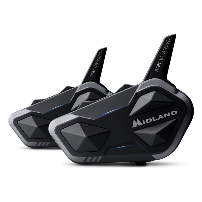 Intercomunicador Bluetooth Doble Midland BTR1 C152901 - IPX6 Waterproof - Supresión de Ruido - Batería 23h - Radio FM