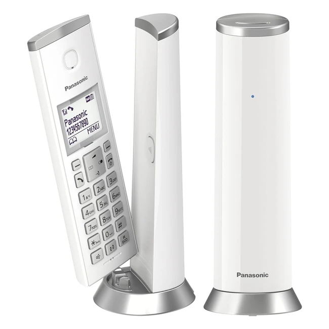 Panasonic KXTGK222 Cordless Phone with Answering Machine - Hands Free Functional
