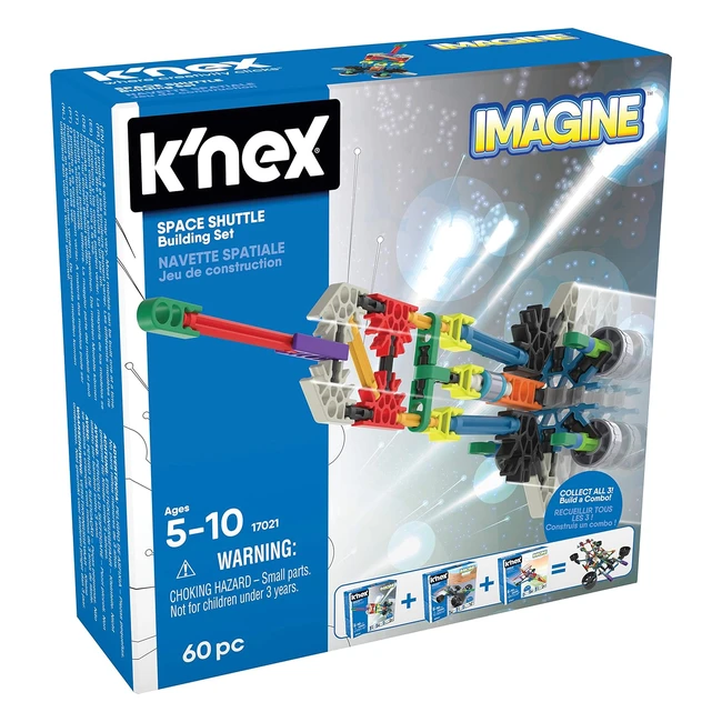 Kit de construction jeu Imagine Space Shuttle KNEX Basic Fun 17021 60 pces joue