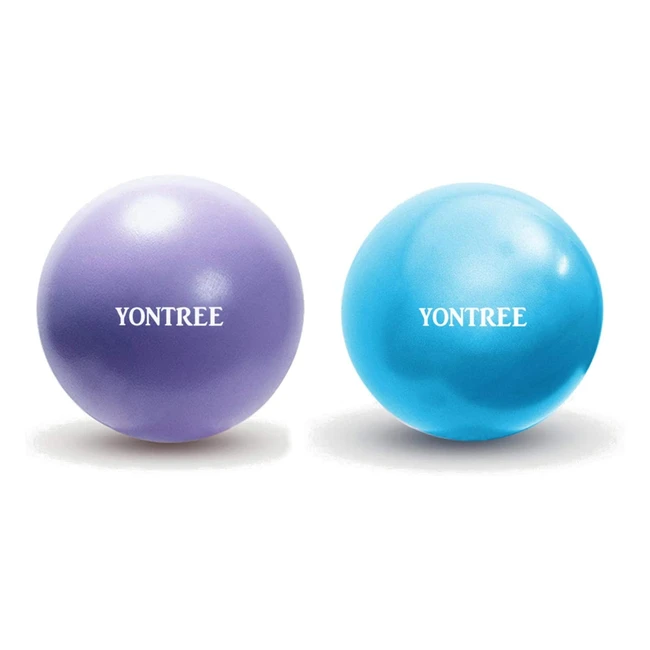 Yontree 2 Pack Soft Pilates Ball 22-25cm - Small Exercise Ball for Yoga Pilates
