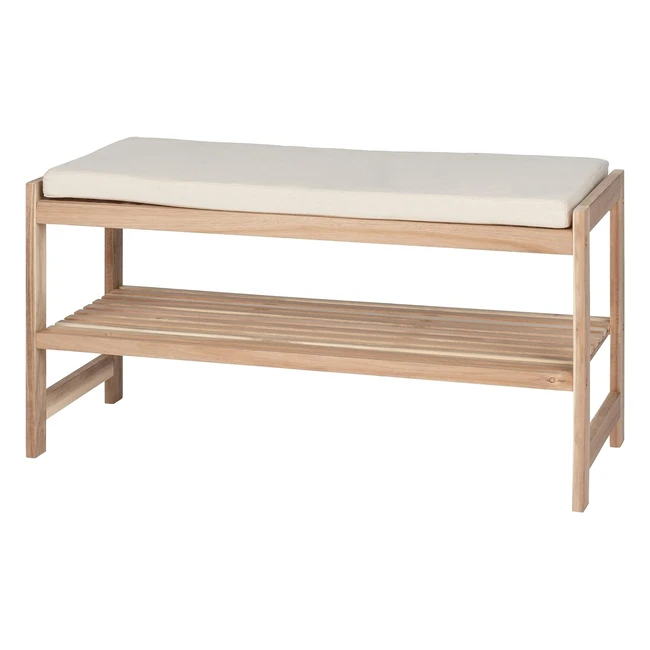 Banc Rangement Chaussures Acina Wenko FSC 95x45x34cm Marron