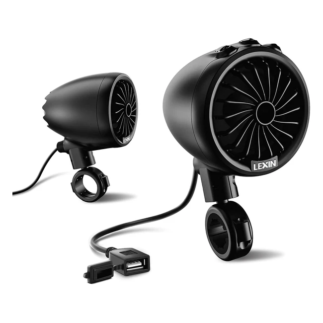 Altavoz Lexin Q3 Bluetooth Moto - Sistema Audio Impermeable - USB - Radio FM